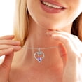 thumbnail image 2 of Beautlace 18K White Gold Plated Heart Rose Birthstone Necklace for Women,Crystal Pendant Jewelry Gift for Wife Mom Girlfriend,Birthday Valentine’s Day Mother’s Day Gift, 2 of 10