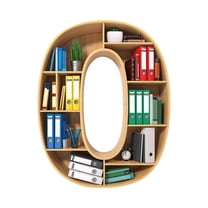 CuiLiyq Bookcase Hanging A to Z Letter Shaped Bookshelf Pendant, Christmas Tree Hanging Decorations, Acrylic Ornament Xmas Decor (Acrylic, Letter-O)