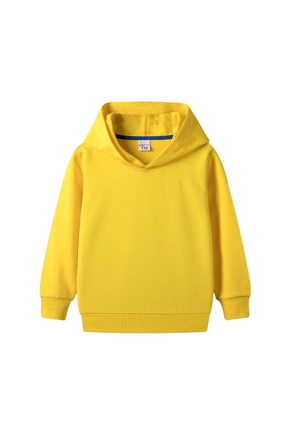Baby Hoodie Boys Athletic Hoodie Sweatshirt, Long Sleeve Kids Pullover Hoodies boy Size 12 18 Months (Yellow,12-18 Months)