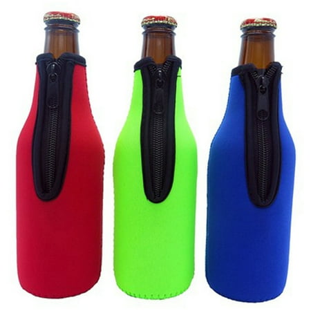 

gotofar 330ml Zip Beer Bottle Sleeves Holder Thick Home Bar Neoprene Insulated Cover