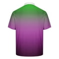 thumbnail image 5 of Fznquz T Shirts for Man Work Dress Purple Polo Gradient Button Casual Shirts Men XL, 5 of 5
