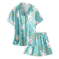 thumbnail image 4 of Kids Pjs Easter Pajamas Kids Easter Egg Printed Short Sleeve Button-Down Pjs Set Boys Pajama Set for Toddler Boys 4-5 Years, 4 of 4