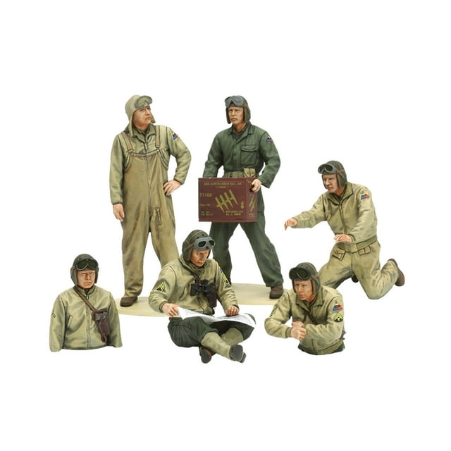Set de Tripulación de Tanque Estadounidense Modelo Tamiya Escala 1/35 sin Calcomanías