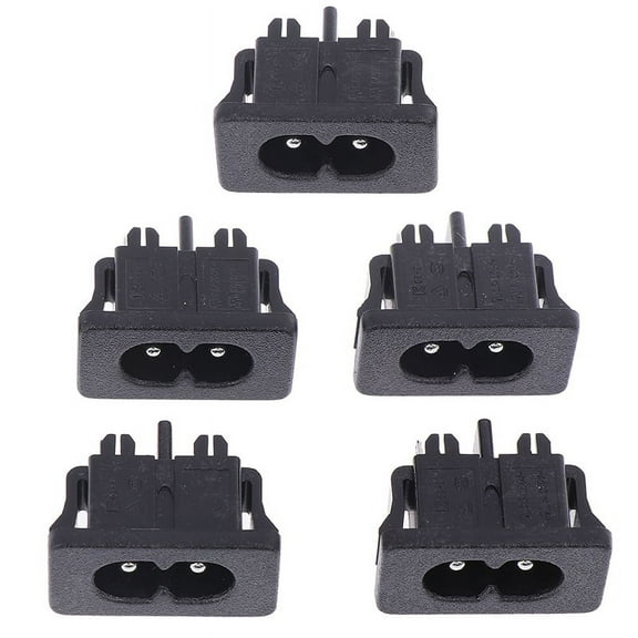 5Pcs New AC250V 5A 2Pin AC power socket Mount Female Socket ZYATAUB GwJ DhR WA