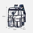 thumbnail image 3 of Miaoju Clear Backpack, Heavy Duty Transparent Backpack with Reinforced Straps, See Through Multiple Pockets Large Capacity Bookbag for Concert Sport Event Work Travel Festival, 3 of 6