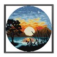 thumbnail image 3 of Bordado Parcial Hilo Eco-Algodón Cgtredaw 14CT Punto Cruz Atardecer FA310, 3 of 9