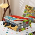 thumbnail image 6 of Manfei Cartoon Car Zipper Twin Comforter Sets with Fitted Sheet and 2 Pillowcases,Cute Kid Art Zipper Bedding Set,Gray,Polkadot Reversible,4pcs, 6 of 8