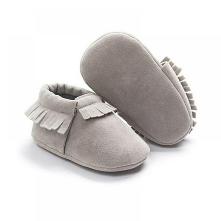 

Baby Boys Girls Moccasins Soft Sole Tassels Prewalker Anti-Slip Shoes S-L