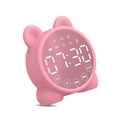 thumbnail image 3 of Reloj de alarma digital de pantalla de espejo LED USBIndoor LED Screen Screen Screen Reloj Oficina Multifuncional Recargable Bluetooth-Compatible Música Reproductor de Música Brillo Ajustable Rosa Inevent HA010351-02B, 3 of 7