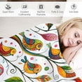 thumbnail image 3 of WYYP Premium Twenty Seven Birds Flannel Blanket Excellent Hand Feel White, 3 of 6