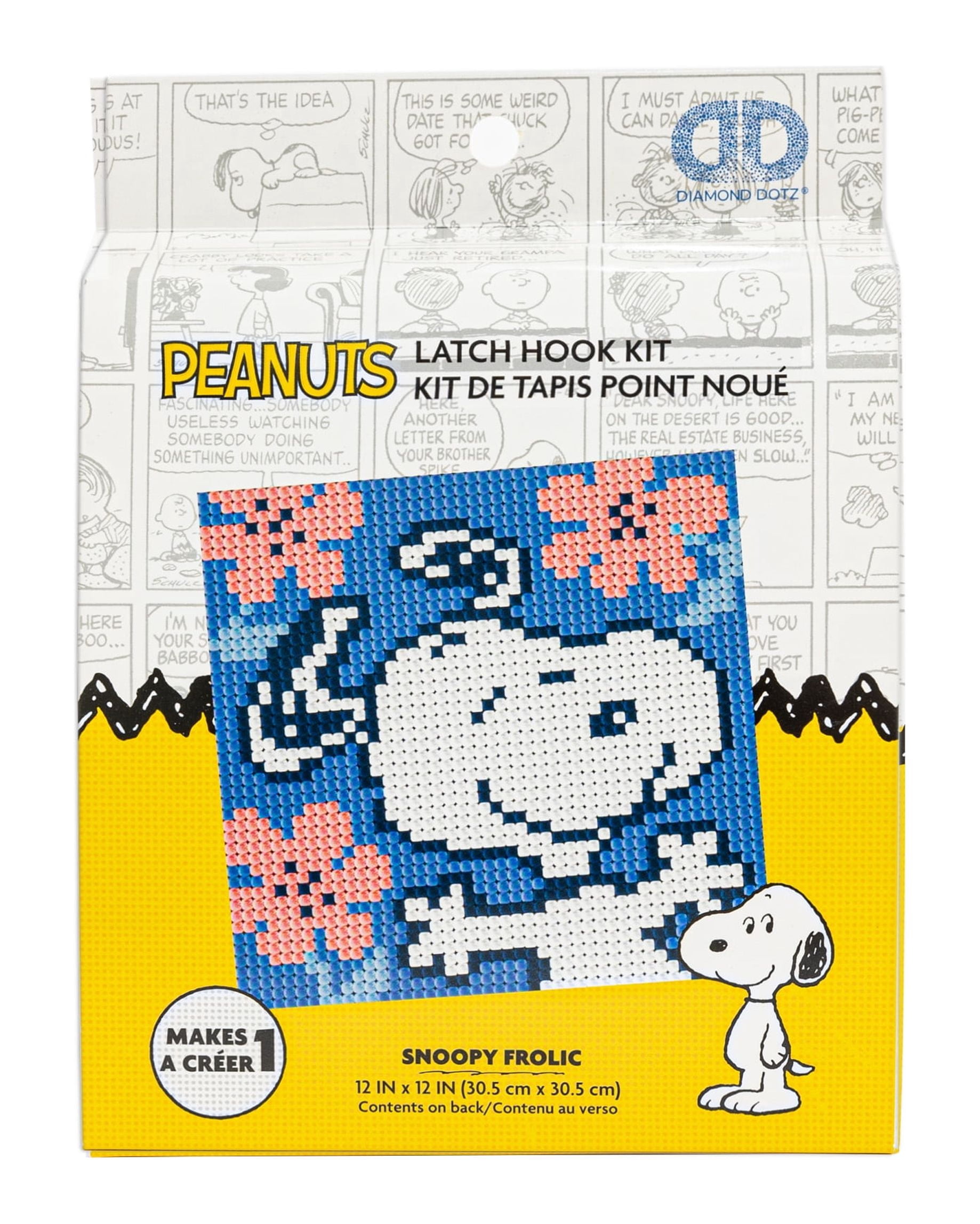 DIAMOND DOTZ® Snoopy Frolic Latch Hook Kit