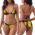 thumbnail image 3 of Lsque Cactus Flowers Pattern Women Two Piece Swimsuit Sexy Swimwear Halter String Triangle Bikini Sets, 3 of 6