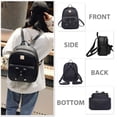 thumbnail image 3 of K.E.J. Mini mochila de cuero Bowknot, 3 piezas, lindo bolso pequeño para mujer y mujer, 3 of 5