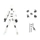 thumbnail image 1 of Titan 13 Action Figure,Stikbot Toys with Weapon Accessories, T13 Action Figure Robot,T13 Fully Articulated Joints Action Figure, The Ideal Gift for Holidays (White), 1 of 2