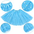 thumbnail image 3 of YTCAMLO Glitter Sequin Stars Tutu Skirt for Women Retro Layered Ballet Skirts 80's Elastic Tulle Skirt Lightweight Halloween Costume, 3 of 7