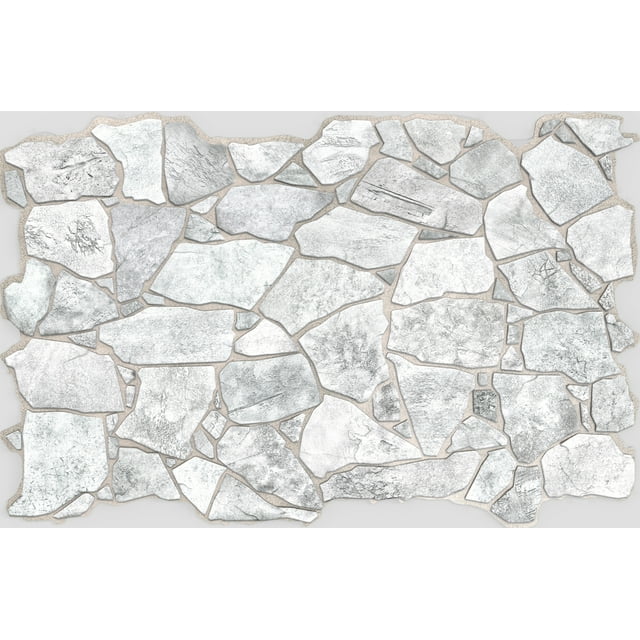 Retro Art PVC 3D Wall Panels - Interior Design Wall Paneling Decor Commercial And Residential Application, Stone Wild Grey