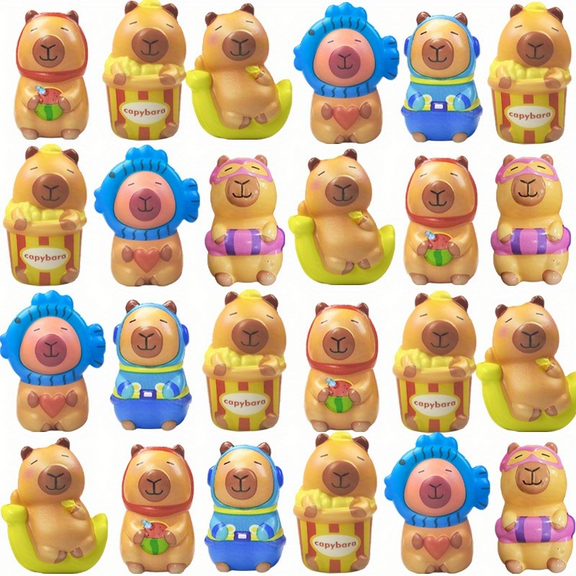 30PCS Kawaii Capybara Squishy Toys, Cute Capybara Design, Ideal for Christmas Gifts, Birthday Party Gifts, Classroom Prizes-Assorted Varieties