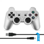 ABLEGRID Wireless Bluetooth Game Controller for PS3 Silver