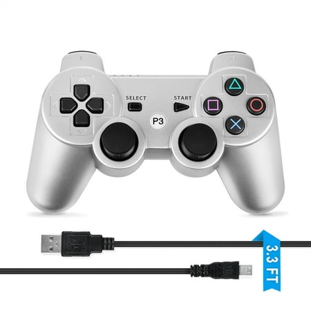ABLEGRID Wireless Bluetooth Game Controller for Sony PS3 (Best Modded Ps3 Controller)