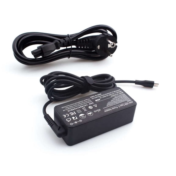 Famous Tech Shop 45W USB-C Laptop Charger 20V 2.25A, Type-C Power Adapter for Lenovo, Dell, HP & MacBook Pro