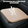thumbnail image 5 of Universal Car Seat Cushion, Beige Ventilated Silica Gel Pad, Non-Slip Bottom, 15x15 Inches, All-Season Comfort for Driver and Passenger, Easy Install with Storage Pocket, 5 of 8