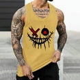 thumbnail image 4 of Camisetas de Tanque de los Hombres Tanque de los Hombres Incolor Gradiente de Impresión Cuello Redondo Correa Delgada Fuga Atrás Regular Casual Deportes Blusas de Tanque, 4 of 5
