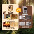 thumbnail image 4 of 9'' x 14.5'' Owl House for Outdoor, Screech Owl House, Bird Box Large Handmade Wooden Circular Opening Screech Box for Outside with Mounting Screws and A Bag of Wood Shavings, 4 of 6