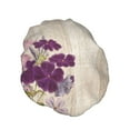 thumbnail image 2 of YFYANG Women's Double Waterproof Shower Cap, Purple Vintage Flowers Reusable Hair Cap for All Hair Styles and Head Sizes, 2 of 9