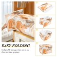 thumbnail image 5 of Orange Marble Storage Basket Foldable Laundry Basket Shelf Kids Toy Storage Container Organizer with Handles, 5 of 7