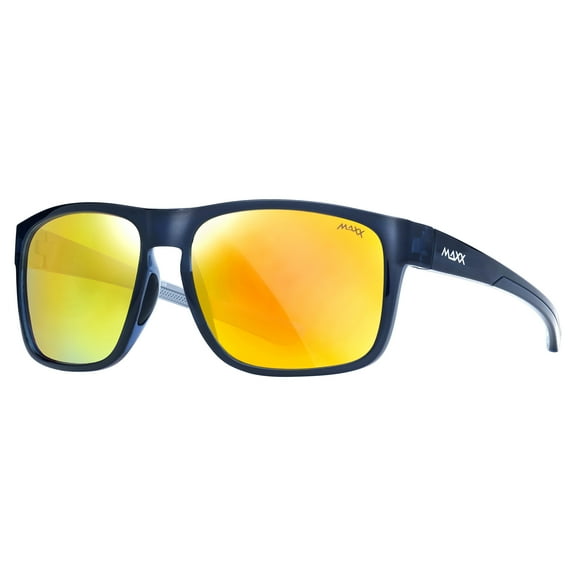 Maxx Firelight High Contrast Sport Sunglasses – Gold Mirror Over Gray Lenses with Inner Orange Filter