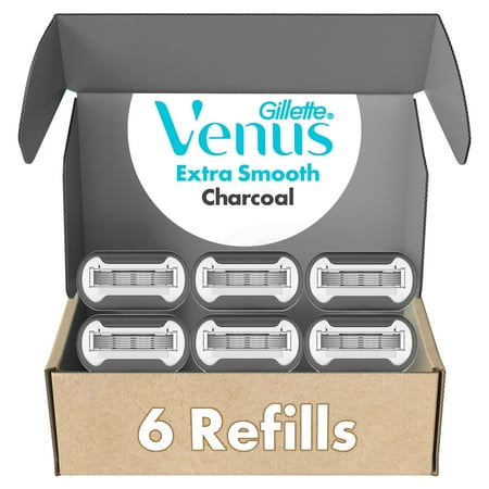 Venus Extra Smooth Charcoal Razor Blade Refills - 6ct