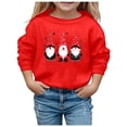 thumbnail image 3 of Bjutir Girl'S Christmas Sweatshirts Graphic Print Tops Crewneck Winter Long Sleeve Pullover Cute Outdoor Wear, Size 4-12 Years, Red, 3 of 5