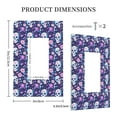 thumbnail image 3 of KLL Skull Purple Flower Pattern Electrical Outlet Covers, 3" x 5" 1 Pack Electric Receptacle Plug Covers for Decorator Receptacle Outlet & Switch-Style U, 3 of 6