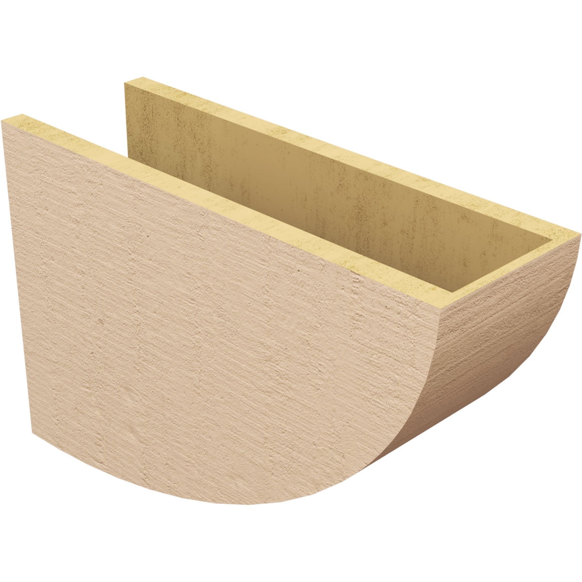 7"W x 21"D x 14"H Classic Durham Rough Cedar Woodgrain TimberThane Corbel, Primed Tan