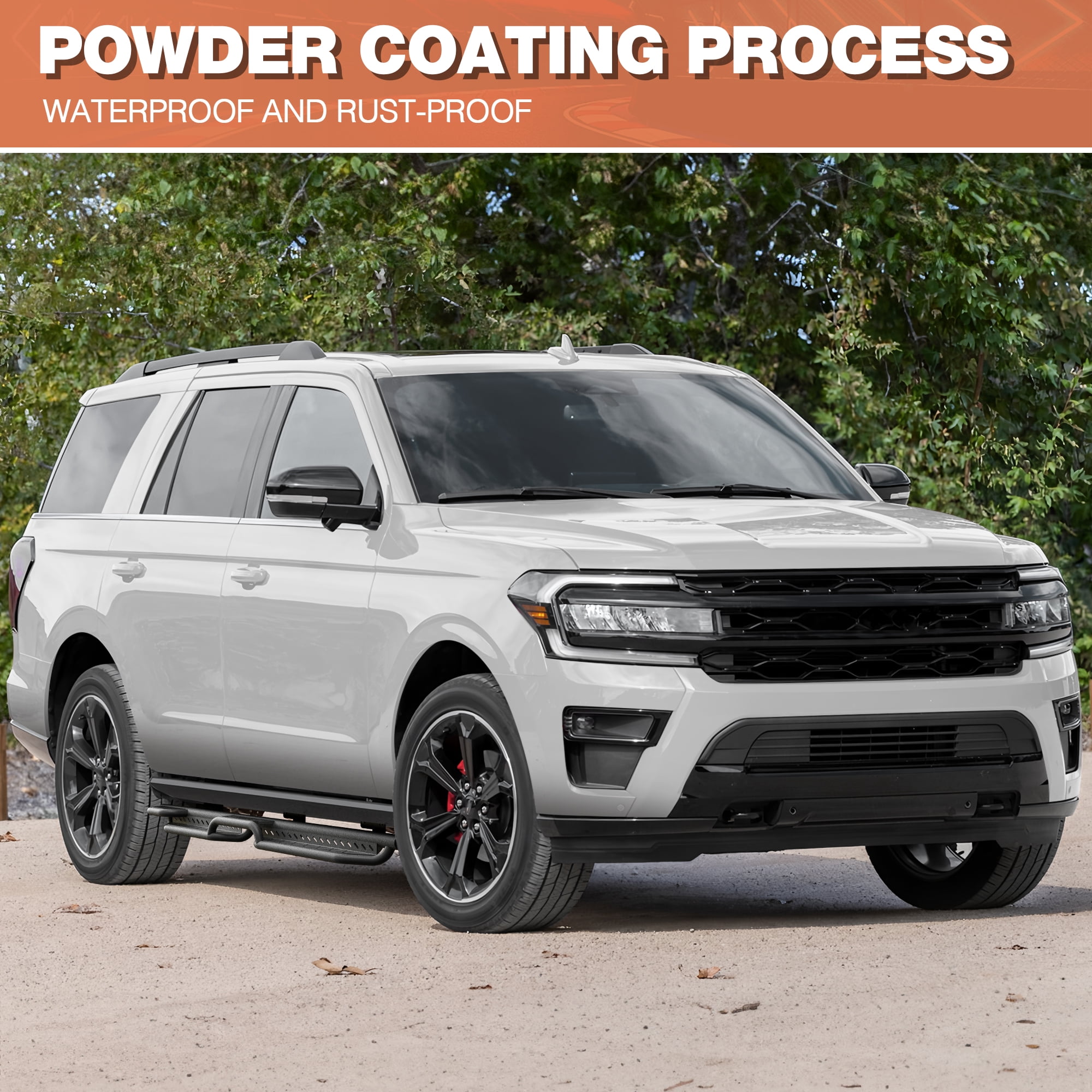 POFENZE for 2018-2025 Ford Expedition and 2018-2026 Lincoln Navigator Running Boards Side Steps Black Nerf Bars