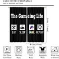 thumbnail image 2 of Boys Gamer Curtains Gaming Window Blackout Treatment for Teens Bedroom Video Game Gamepad Controller Quotes Men Kids Cool Art Printed Living Room Playroom Window Drapes 42" W x 84" L x2【Blackout】, 2 of 6
