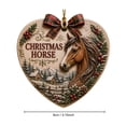 thumbnail image 6 of syligr Heart Christmas Horse Ornaments for Tree Decor, Forest Animal Hanging Decor for Mantel Window Wreath, Vintage Christmas Pendant with Paild Bow for Home, Holiday Party Decor Gift, 3.15", 6 of 6