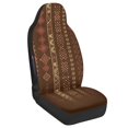 thumbnail image 2 of POLERO Brown Geometric Pattern, Stretchy Easy to Install Car Seat Cover Set Stretchable Car Seat Covers for Automotive, 2 of 12