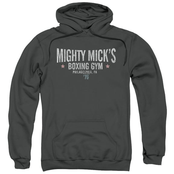 Rocky Mighty Micks Boxing Gym Adult Pullover Hoodie Sweatshirt Charcoal