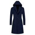 thumbnail image 5 of Wensltd Women's Fashion Hooded Wool Overcoat Winter Thermal Coat Solid Color Daily Outerwear, 5 of 9