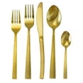 thumbnail image 2 of MegaChef Baily 20 Piece Flatware Utensil Set, Stainless Steel Silverware Metal Service for 4 in Gold, 2 of 6