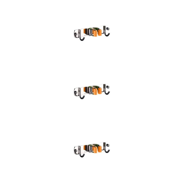 Transemion Stainless Steel Versatile Swab Holder - Easy And Quick Installation Sturdy Stainless Steel Swab Holder Making Fast orange 1 clamp and 2 hooks 3Set
