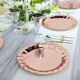 thumbnail image 5 of Balsa Circle 25 Rose Gold Geometric Round 12" Metallic Disposable Dinner Salad Paper Plates Party Events, 5 of 7