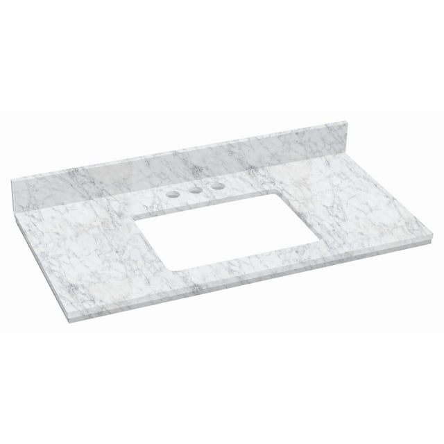 36-in. W 18.25-in. D Stone Top In Bianca Carara Color For 3H4-in. Faucet AI-679