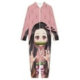 thumbnail image 3 of Demon Slayer Nezuko Kids Hooded Jumpsuit Union Suit Onesie One Piece Blanket for Boys Girls, 3 of 7