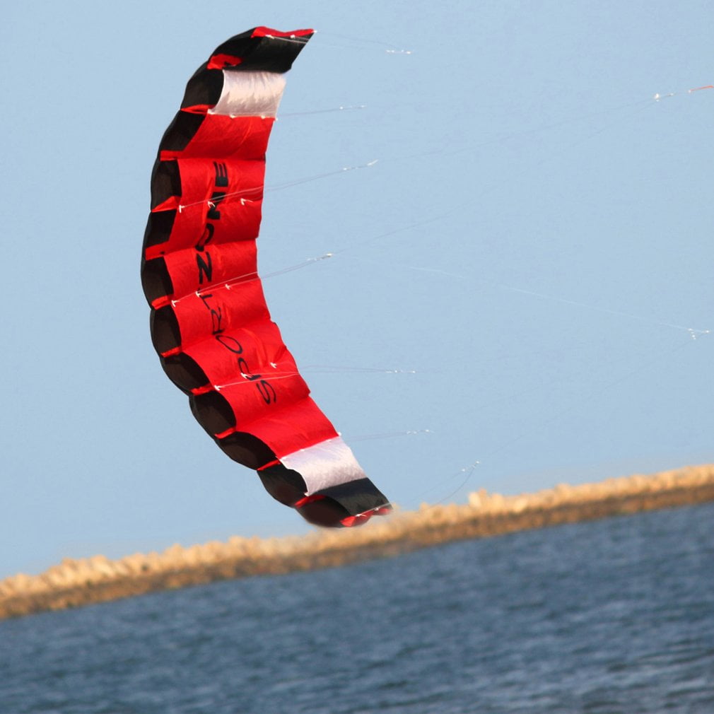 NEW 1.8m Dual Line Parafoil Parachute Stunt Sport Beach Outdoor Toys PURPLE kite 