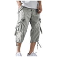 thumbnail image 1 of Pantalones de chándal ajustados para hombre con bolsillos con cremallera: pantalones deportivos con cintura elástica para el gimnasio y para llevar de forma informal., 1 of 4