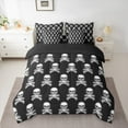 thumbnail image 2 of Castle Fairy Teens Abstract Skull 7pcs Bedding Comforter Set,Happy Halloween Queen Bedding Sets Super Cozy,Gothic Style Queen Sheet Sets,Lightweight Festival Room Decor, 2 of 8