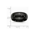 thumbnail image 6 of Black Ceramic Ring Band Wedding Standard Domed 8mm Polished, 6 of 6