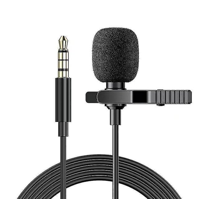 Pc Microphone 3.5mm Jack Audio 1.5m Mini Lavalier Mic Interview Omnidirectional Condenser